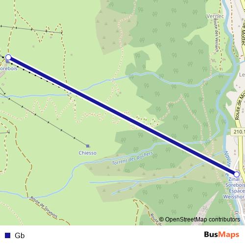 Gb cable-car Line Map
