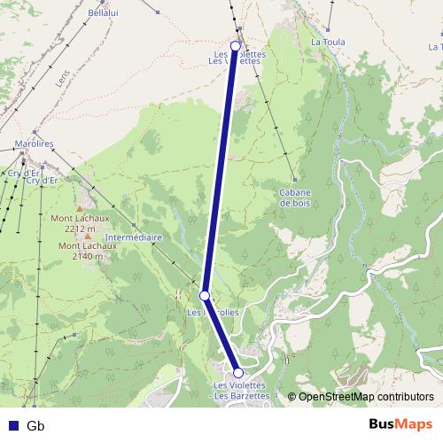 Gb cable-car Line Map