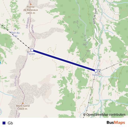 Gb cable-car Line Map
