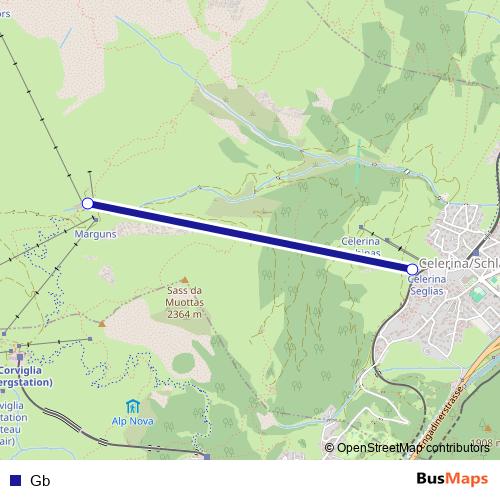 Gb cable-car Line Map