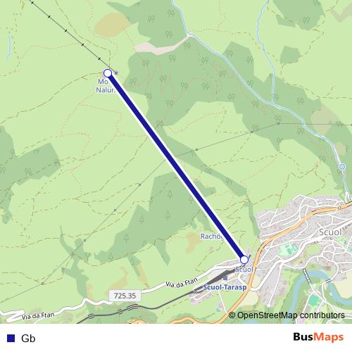 Gb cable-car Line Map