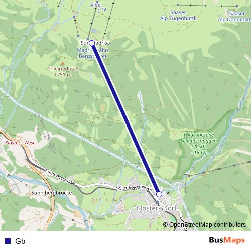 Gb cable-car Line Map