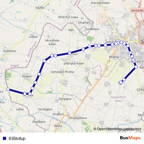 835lstlup bus Line Map