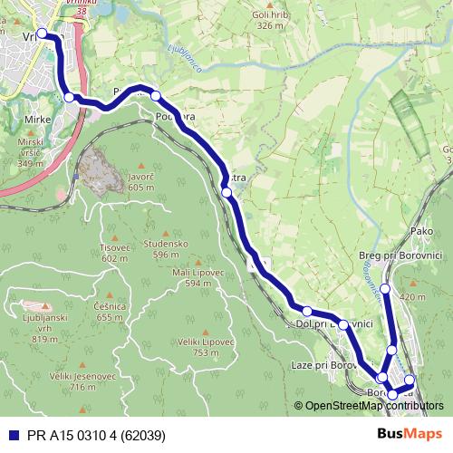 PR A15 0310 4 (62039) bus Line Map