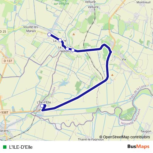 L'ILE-D'Elle bus Line Map