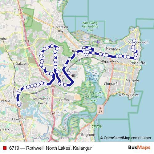 6719 bus Line Map