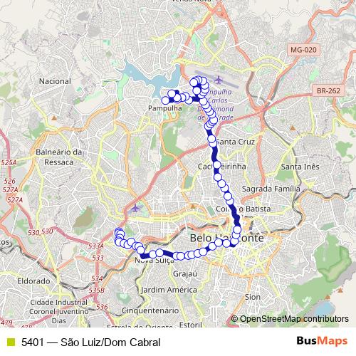 5401 bus Line Map
