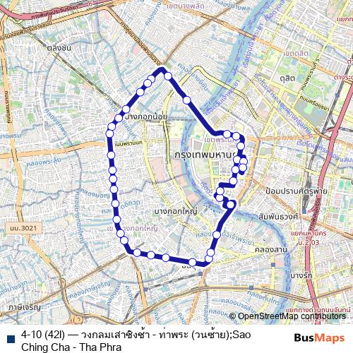 4-10 (42l) bus Line Map