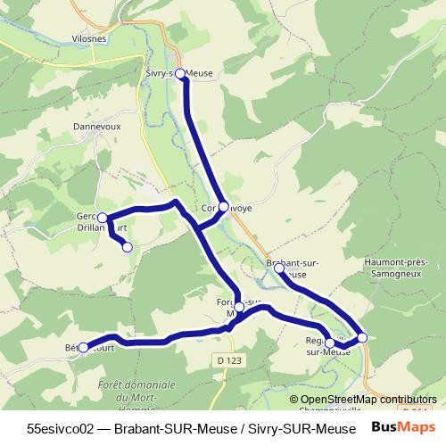 55esivco02 bus Line Map