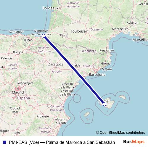 PMI-EAS (Voe) air Line Map