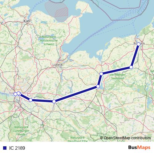 IC 2189 rail Line Map