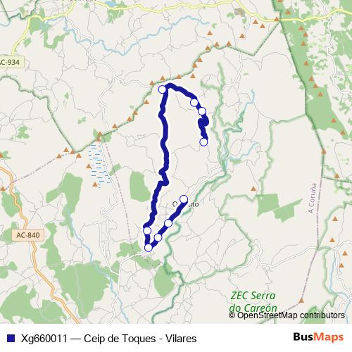 Xg660011 bus Line Map