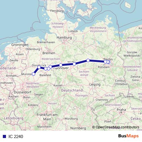 IC 2240 rail Line Map