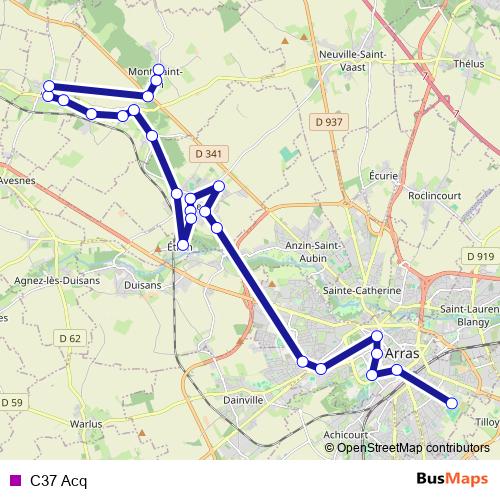 C37 Acq bus Line Map