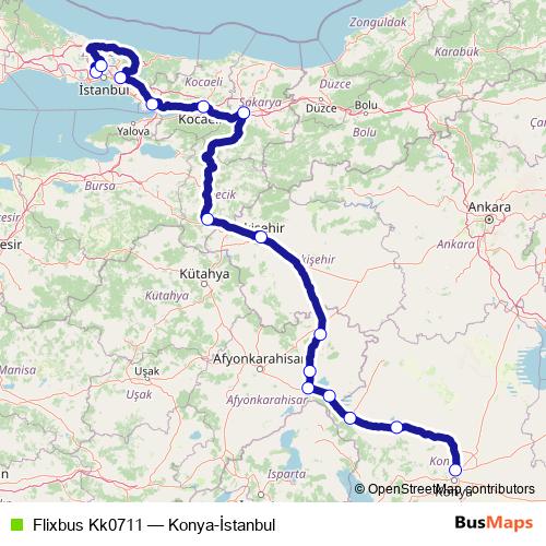 Flixbus Kk0711 bus Line Map