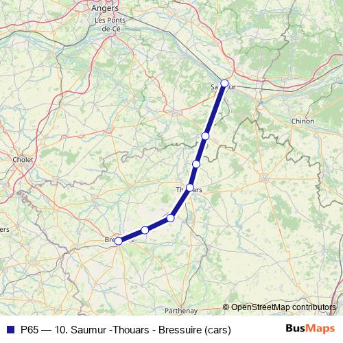 P65 bus Line Map