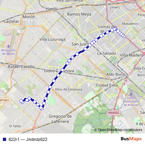 622r1 bus Line Map