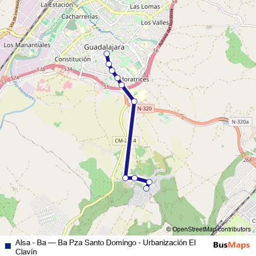 Alsa - Ba bus Line Map