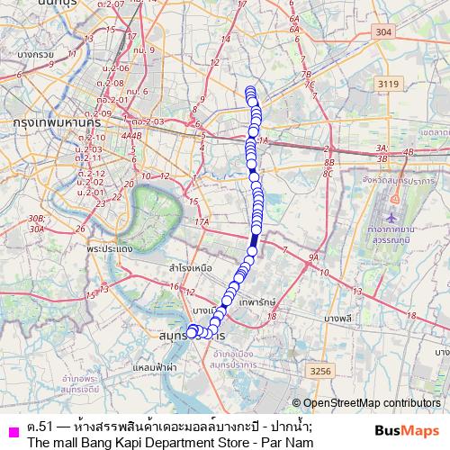 ต.51 bus Line Map
