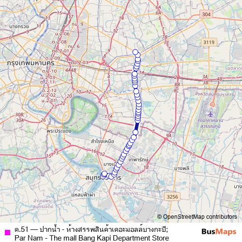 ต.51 bus Line Map