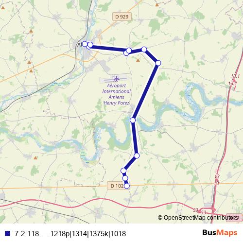 7-2-118 bus Line Map