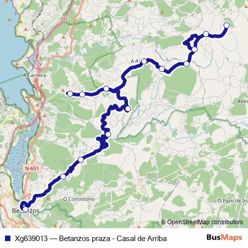 Xg639013 bus Line Map