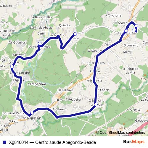 Xg846044 bus Line Map