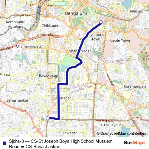 Sjbhs-8 bus Line Map