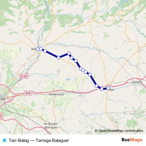 Tarr-Balag bus Line Map