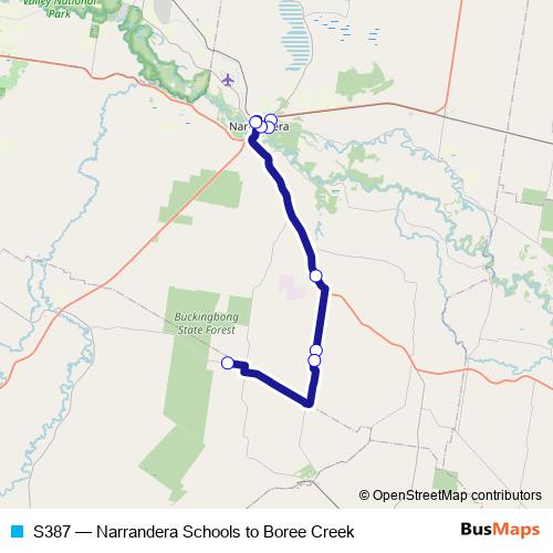 S387 bus Line Map