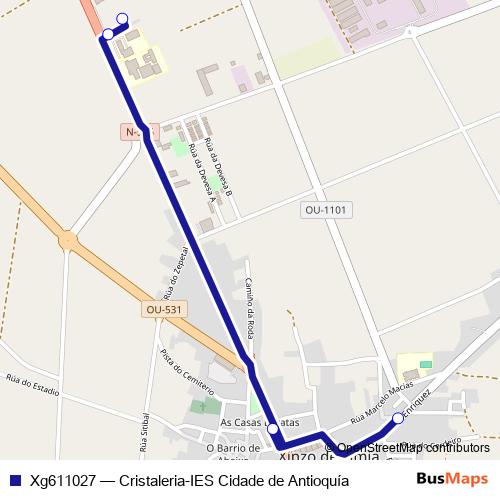 Xg611027 bus Line Map