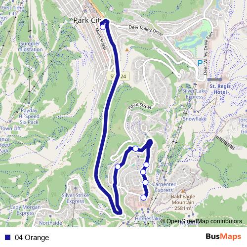 04 Orange bus Line Map