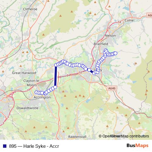 895 bus Line Map