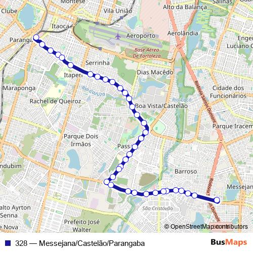 328 bus Line Map