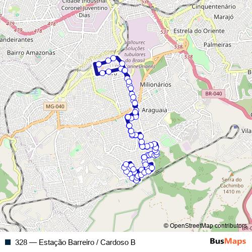 328 bus Line Map