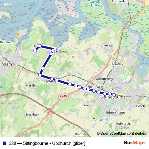 328 bus Line Map