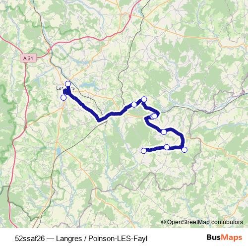 52ssaf26 bus Line Map