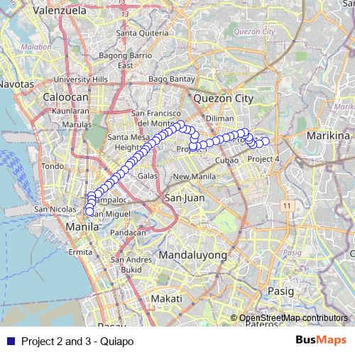 Project 2 and 3 - Quiapo bus Line Map