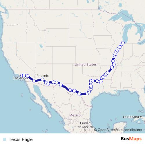 Texas Eagle rail Line Map