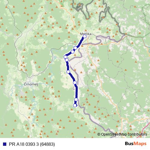 PR A18 0393 3 (64883) bus Line Map