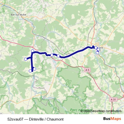 52svau07 bus Line Map