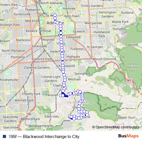 195f bus Line Map