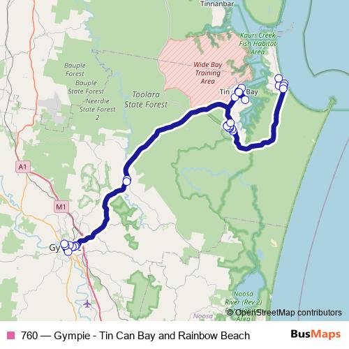 760 bus Line Map