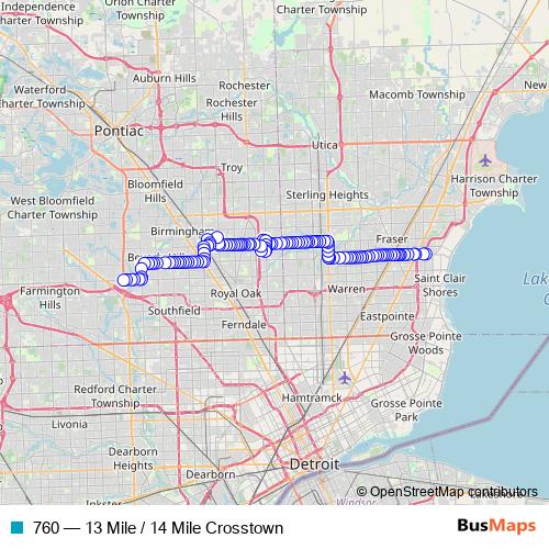 760 bus Line Map