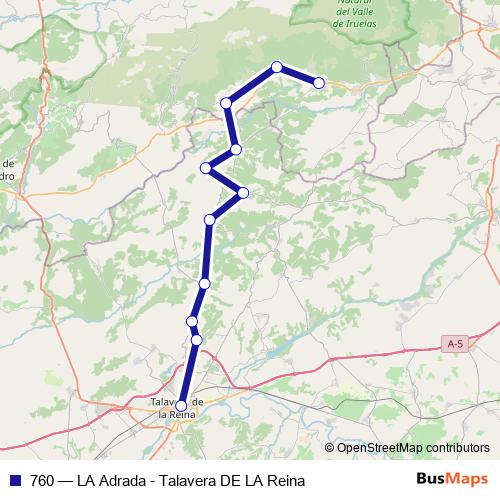 760 bus Line Map