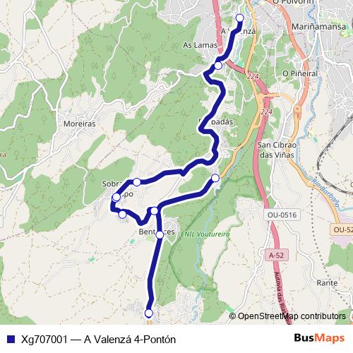 Xg707001 bus Line Map