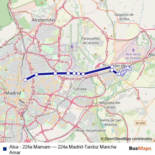 Alsa - 224a Mamam bus Line Map
