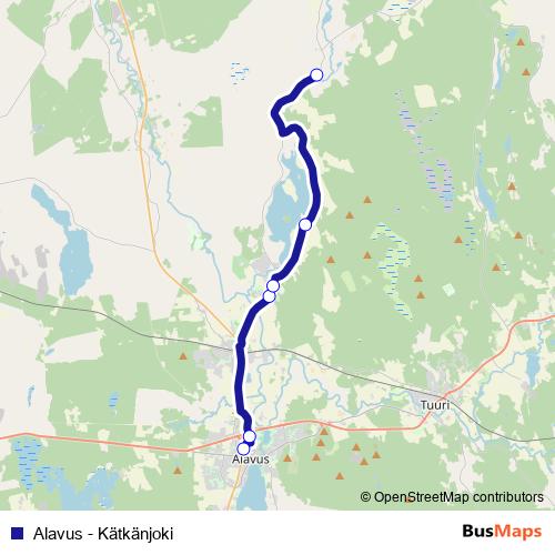 Alavus - Kätkänjoki bus Line Map