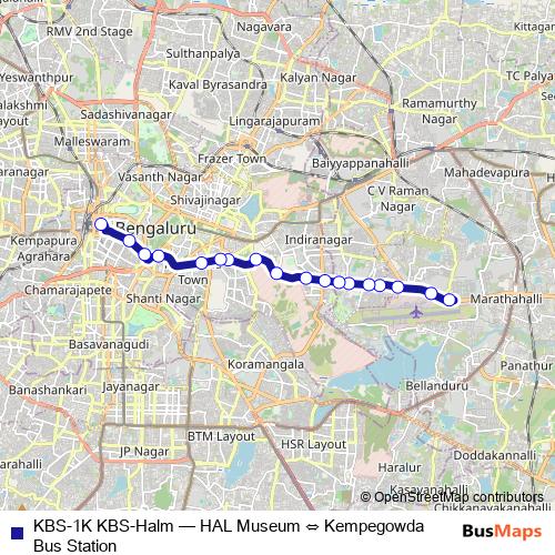 KBS-1K KBS-Halm bus Line Map