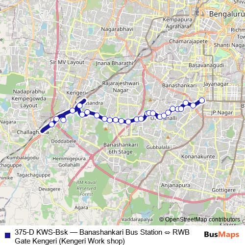 375-D KWS-Bsk bus Line Map